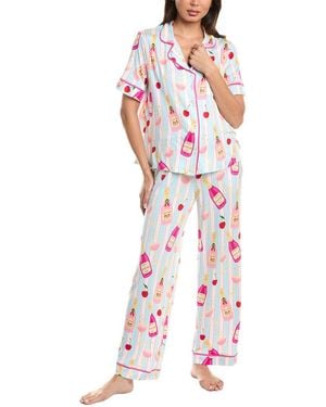 Room Service Pjs 2Pc Dakota Pyjama Set - Red