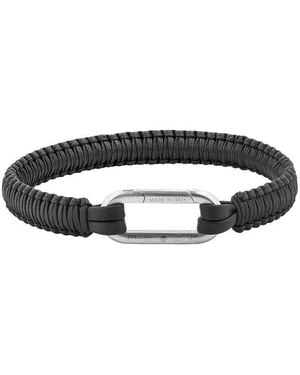 Tateossian Silver Bracelet - Black