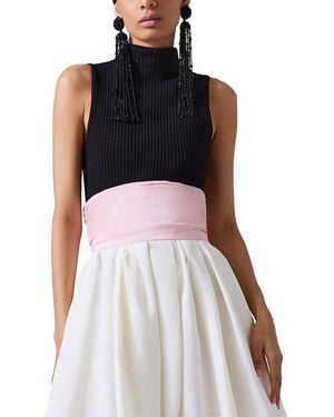 Carolina Herrera Mock Neck Top - Black
