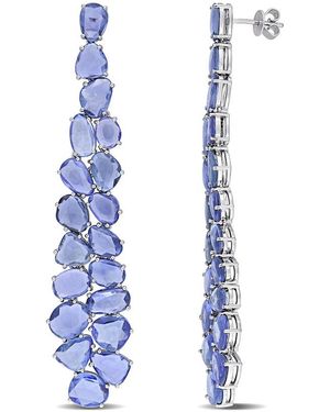 Diamond Select Cuts 14k 33.06 Ct. Tw. Blue Sapphire Earrings