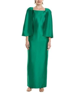 Badgley Mischka Cape Gown - Green