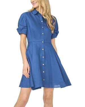 Ted Baker Stina Linen Mini Dress - Blue