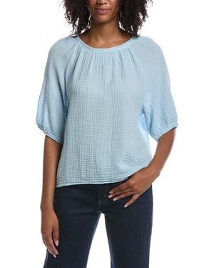 Michael Stars Jane Puff Sleeve Top - Blue
