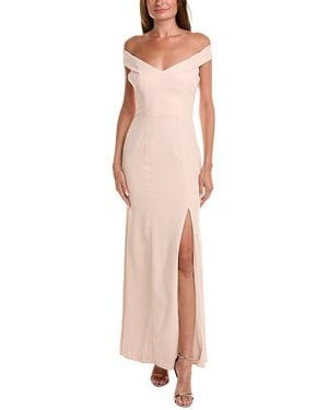 The Dessy Group Dessy Collection Off-The-Shoulder Gown - Pink