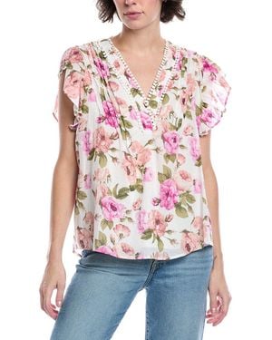 Fate Pintuck Blouse - Red