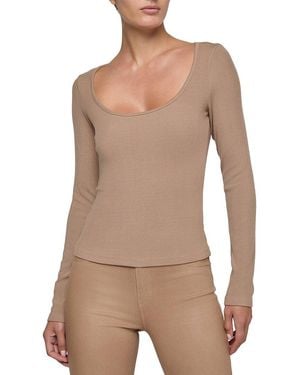 L'Agence Vanya Scoop Neck Top - Multicolor
