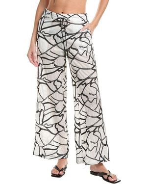 Natori Butterfly Embroidery Pant - Blue
