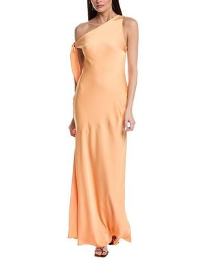 Misha Collection Zhuri Satin Gown - Orange