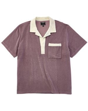 Todd Synder X Champion Terry Cloth Pocket Polo Shirt - Purple