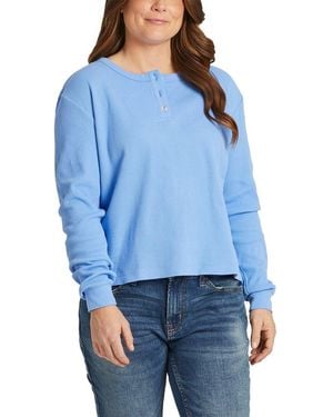 Life Is Good. Thermal Shirt - Blue