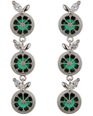 Eye Candy LA The Luxe Collection Cz Mini Lime Drop Earrings - Green