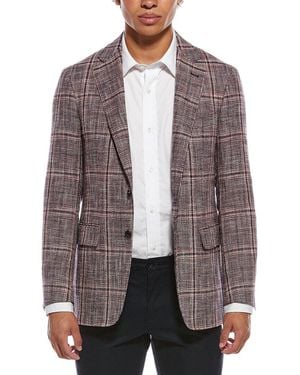 Canali Linen & Wool-Blend Blazer - Brown