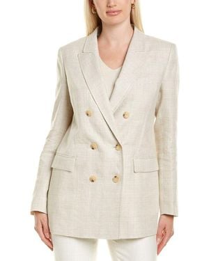 Lafayette 148 New York Slade Linen Jacket - White