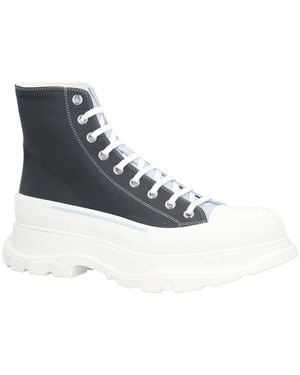 McQueen Calfskin Tread Slick Boot, Never Worn (Authentic Pre- Loved) - Blue