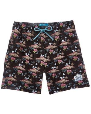 Beach Bros Volcano Clouds Swim Trunk - Black
