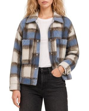Z Supply Marguerite Plaid Jacket - Grey