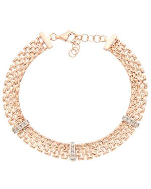 Meshmerise 0.15 Ct. Tw. Diamond 18K Over Bangle Bracelet - White