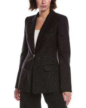 Michael Kors Georgina Embellished One-button Wool Blazer - Black