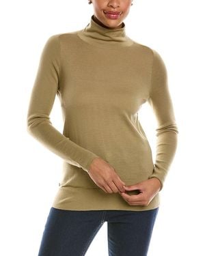 Lafayette 148 New York Modern Wool Turtleneck - Natural