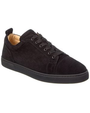 Christian Louboutin Louis Junior Suede Trainer - Black