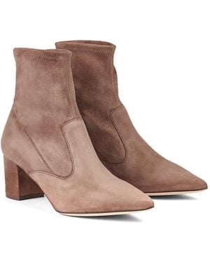 LK Bennett Italian Suede Ankle Bootie - Brown