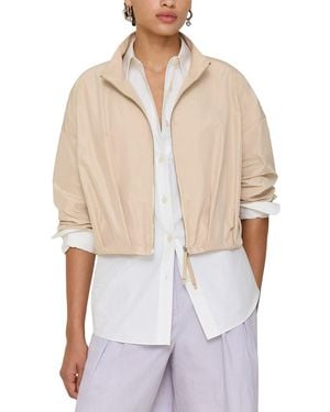 Lafayette 148 New York Pleated Waist Jacket - White