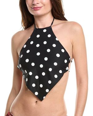 WeWoreWhat Bandana Halter Bikini Top - Black