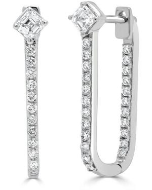 Sabrina Designs 14K 0.82 Ct. Tw. Diamond Hoop Earrings - White