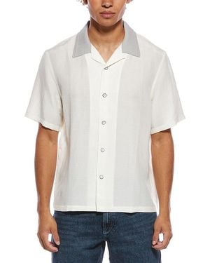 Rag & Bone Avery Linen-Blend Slub Shirt - White