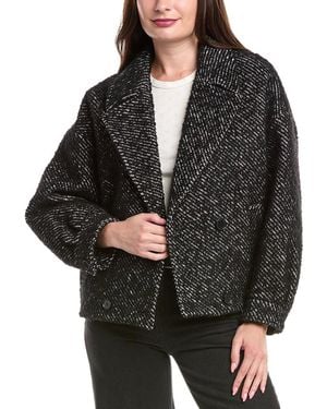 Maje Wool-Blend Coat - Black