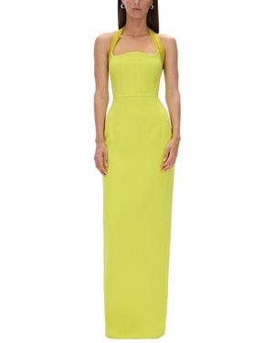 Rachel Gilbert Maria Column Gown - Yellow