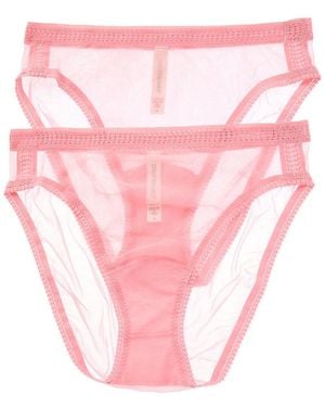 On Gossamer 2Pk Mesh Hi-Cut Brief - Pink