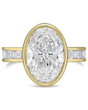Diana M. Jewels Diana M. 18K 16.75 Ct. Tw. Lab-Grown Diamond Bezel Ring - Metallic