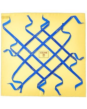Celine Ribbons In The Sky Silk Scarf - Blue