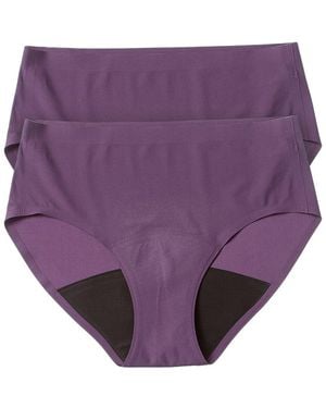 Le Mystere 2Pk Smooth Shape Leak Resistant Hipster - Purple