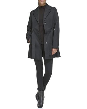 Kenneth Cole Lightweight Soft Shell Trench Coat - Black
