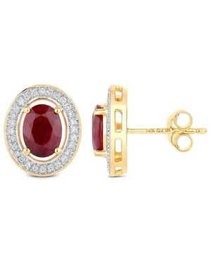 Diana M. Jewels 14K 2.12 Ct. Tw. Diamond & Ruby Earrings - White