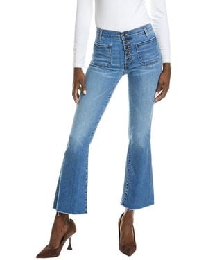 Black Orchid Angelina Mykonos Crop Flare Jean - Blue