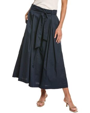 1.STATE Box Pleated Skirt - Blue