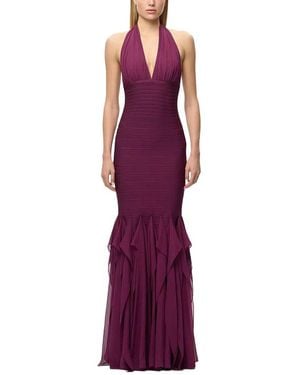 Dilireba Sleeveless Solid Maxi Dress - Purple