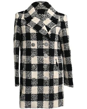 CHANEL Tweed Checked Double-breasted Coat, Size Fr, 36 (authentic Pre-loved) - Black