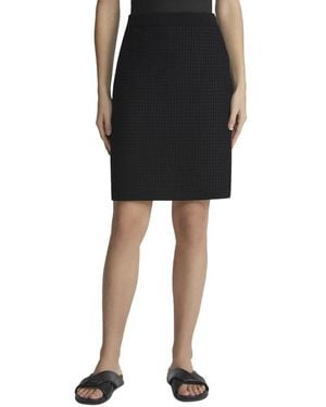 Lafayette 148 New York Open Stitch Mini Skirt - Black