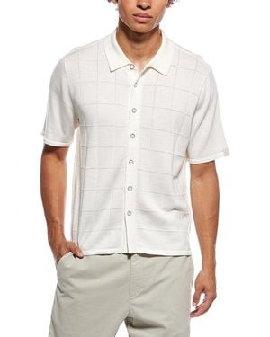 Rag & Bone Dalton Wool-Blend Window Pane Shirt - White