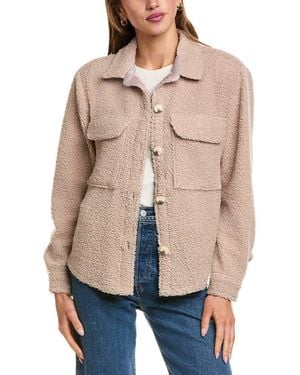 Beach Lunch Lounge Tory Fleece Shacket - Natural