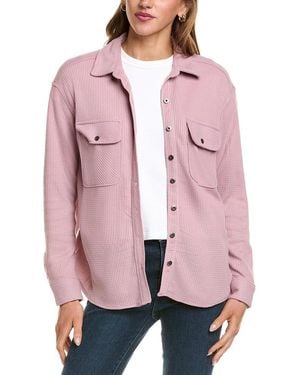 Beach Lunch Lounge Double Faced Cropped Knit Jacket - Pink
