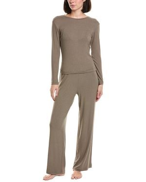 Natori 2pc Harmony Rib Pajama Set - Natural
