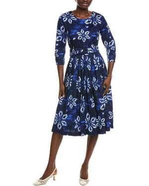 Samantha Sung Florance A-Line Dress - Blue