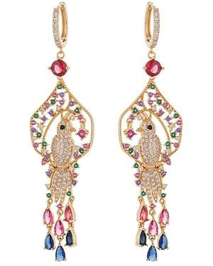 Eye Candy LA Luxe Collection 18K Plated Cz Drop Earrings - Metallic