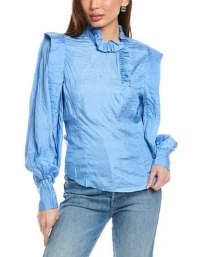 Isabel Marant Isabel Marant E'Toile Prian Silk-Blend Blouse - Blue
