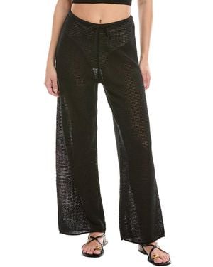 Onia Knit Drawstring Linen Pant - Black
